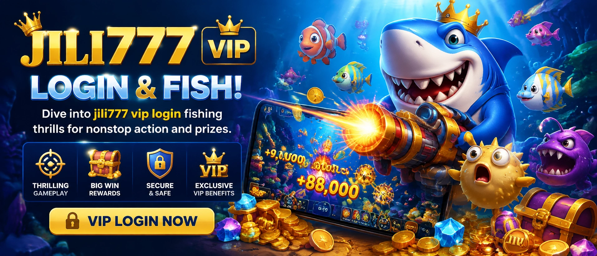 JILI777O fish game visual showing an underwater themed room preview